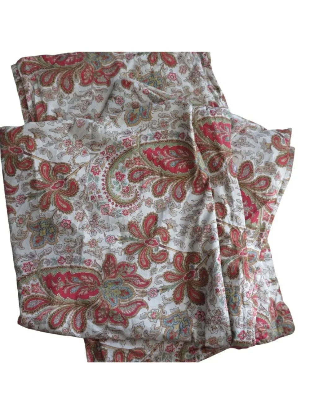 Pottery Barn Charlie Paisley Organic Percale King Duvet Cover 2 Pillow Shams